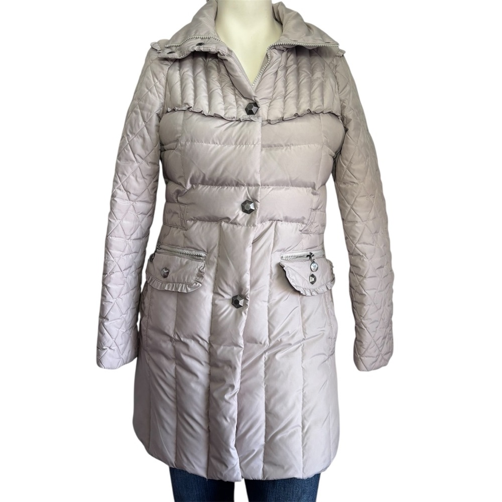 Betsey Johnson Women's Quilted Jacket - Light Gray